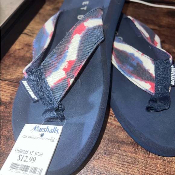 Rocket Dog Shoes - Rocket Dog Blue and Multicolor Flip Flops